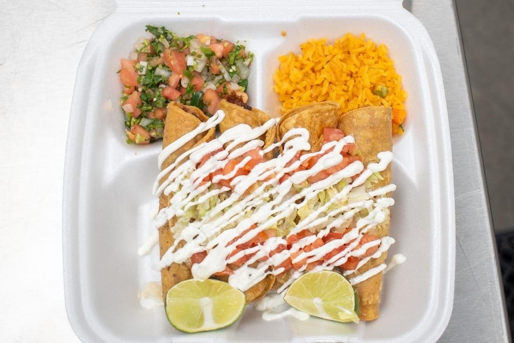 Chicken Flauta Meal.