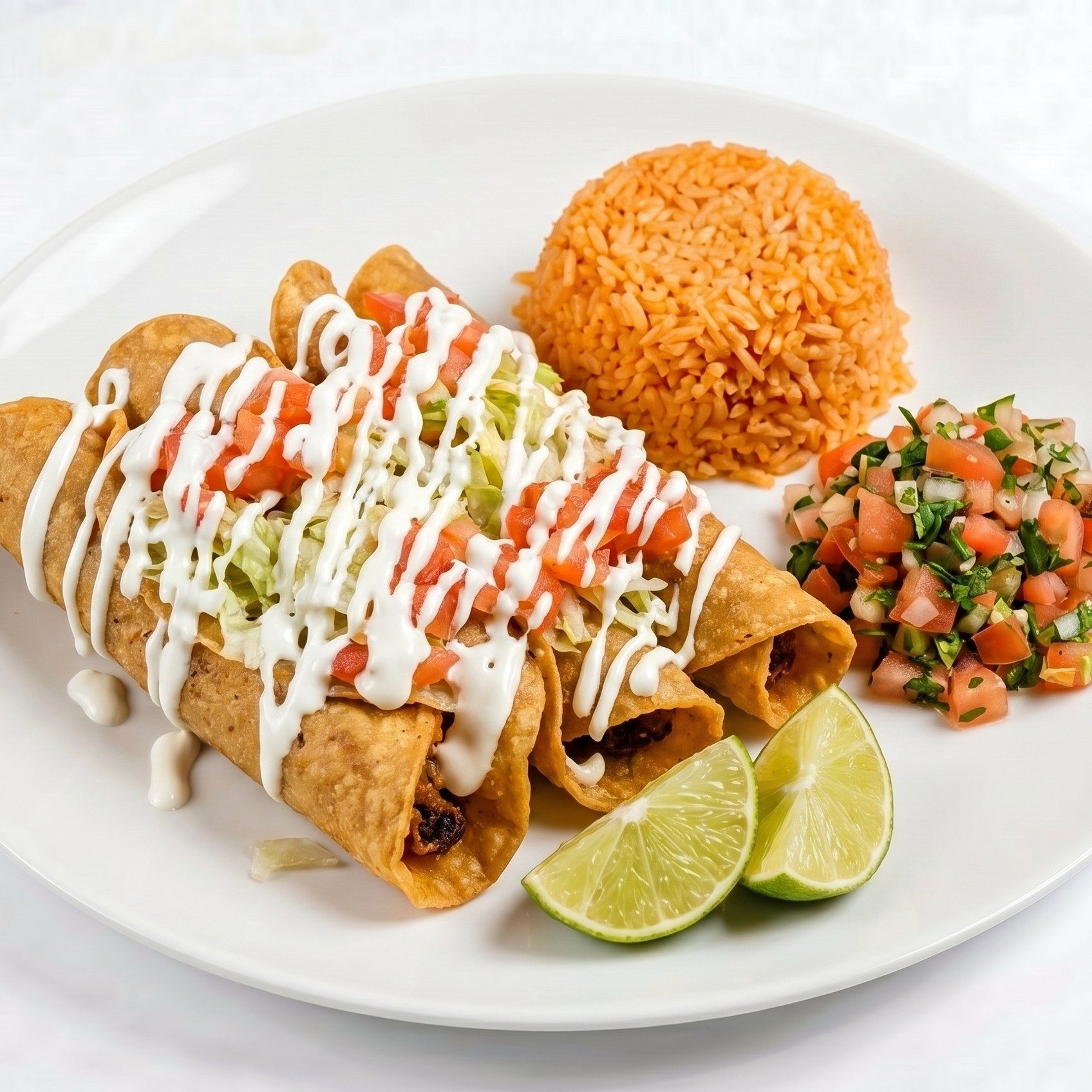 Chicken Flauta Meal.